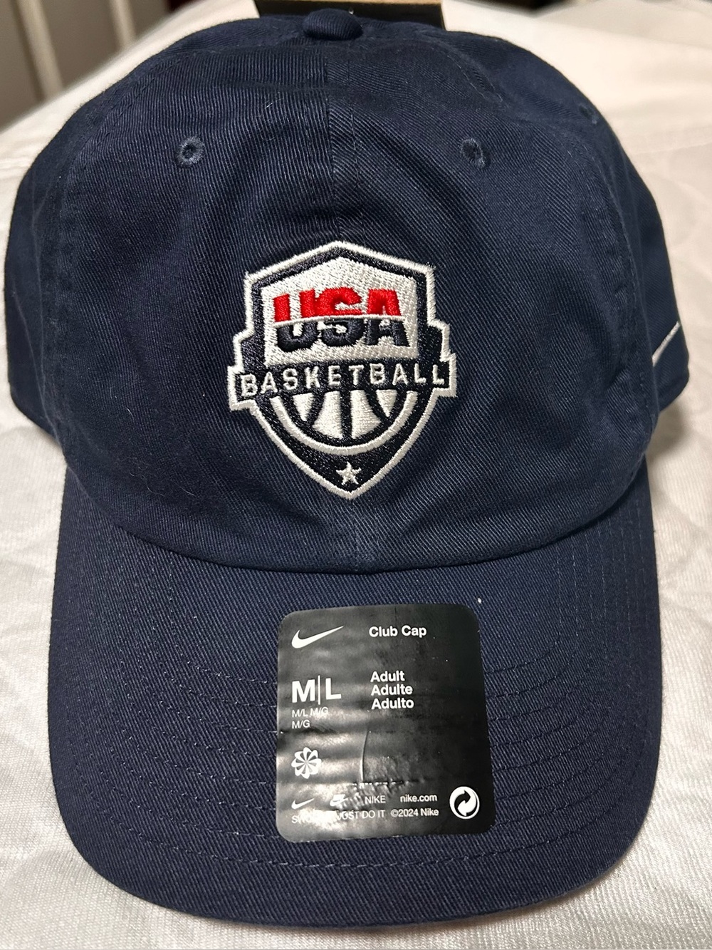 NEW! Nike Navy USA Basketball Hat with Tag. M/L